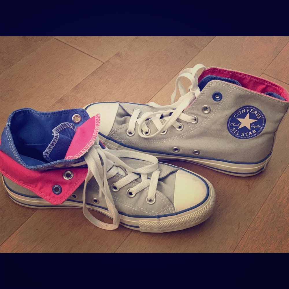 Converse double tongue high top